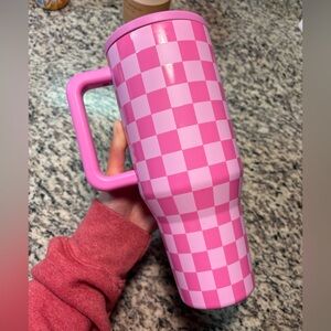 Retro HydroJug Pink Checkered 32oz traveler